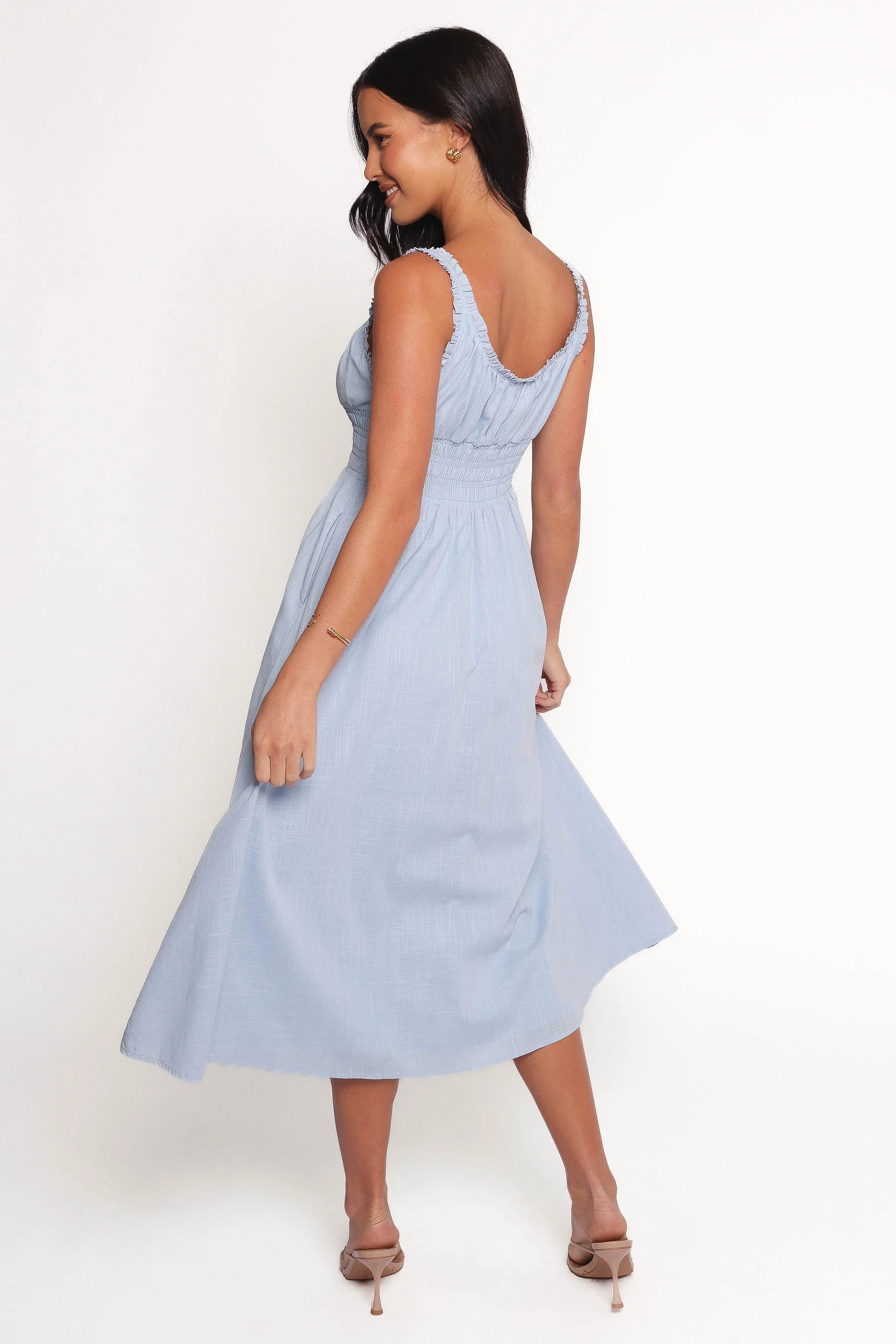 Auguste Midi Dress Pale Blue