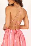 Madam Midi Dress Pink Stripe