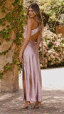 Halle One Shoulder Maxi Dress Dusty Pink