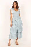 Raphael Tiered Maxi Dress Blue