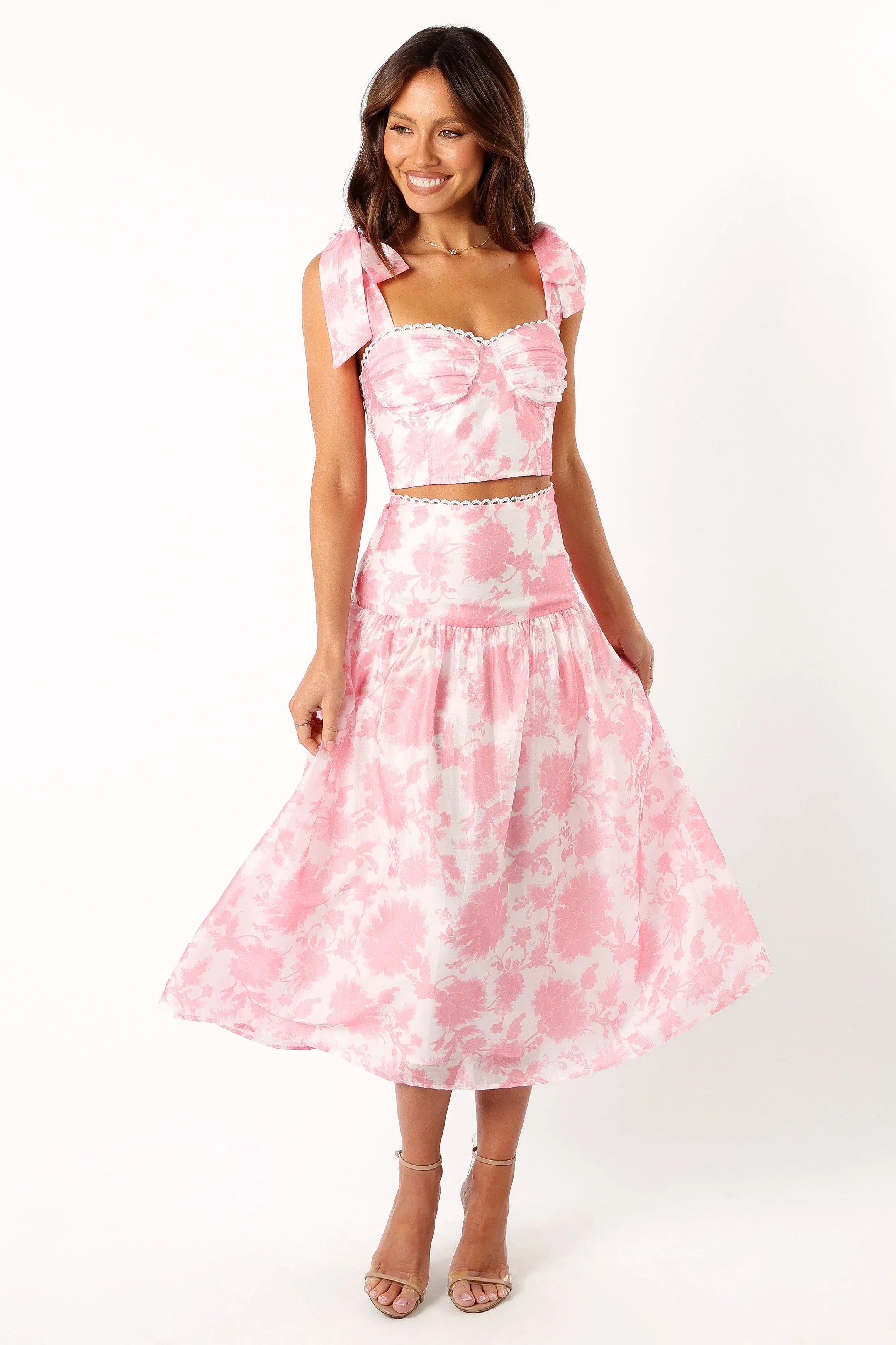 Elle Two Piece Set Pink Floral