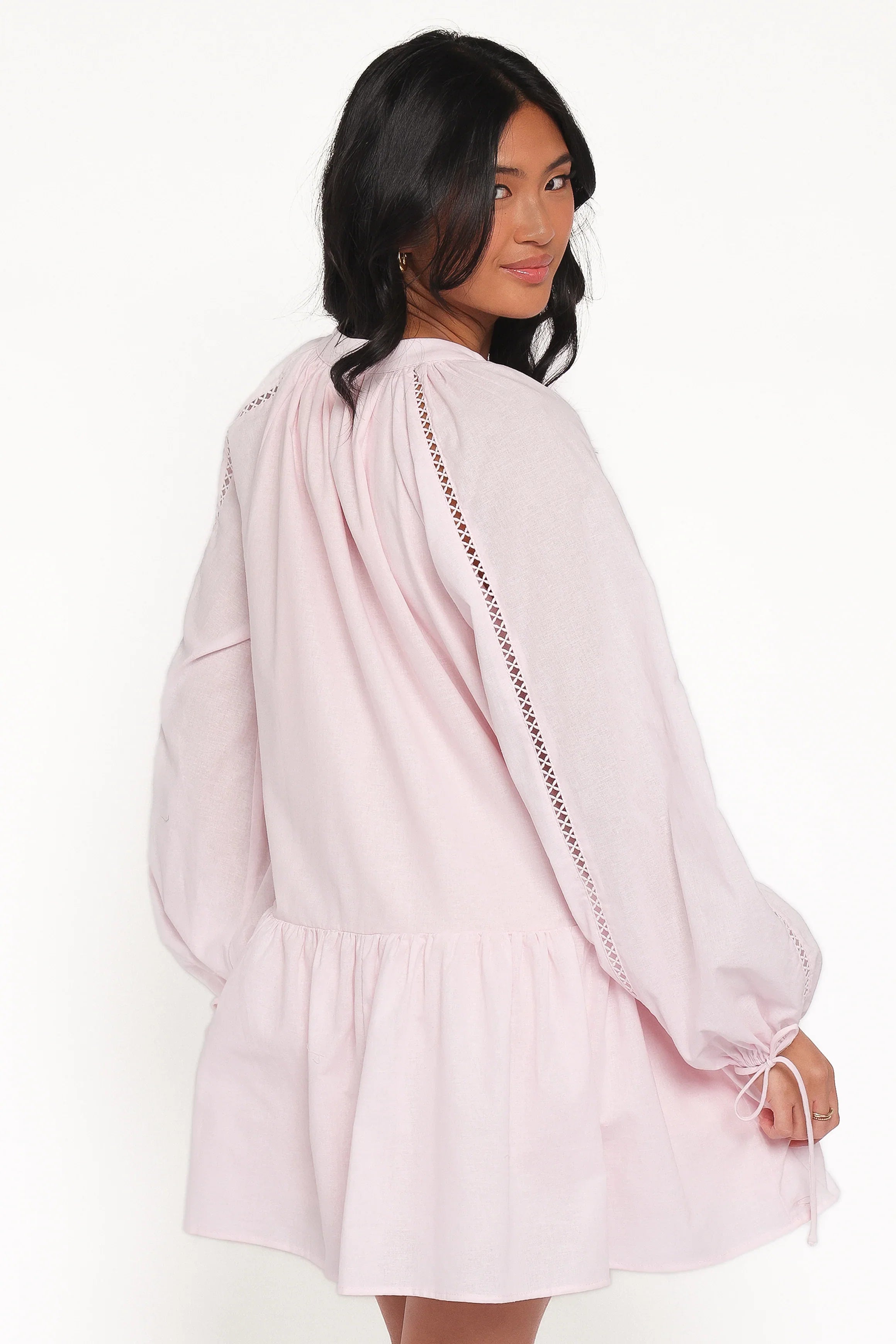 Hart Long Sleeve Mini Dress Pink