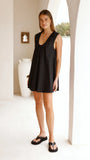 Vanessa Oversized Mini Dress Black
