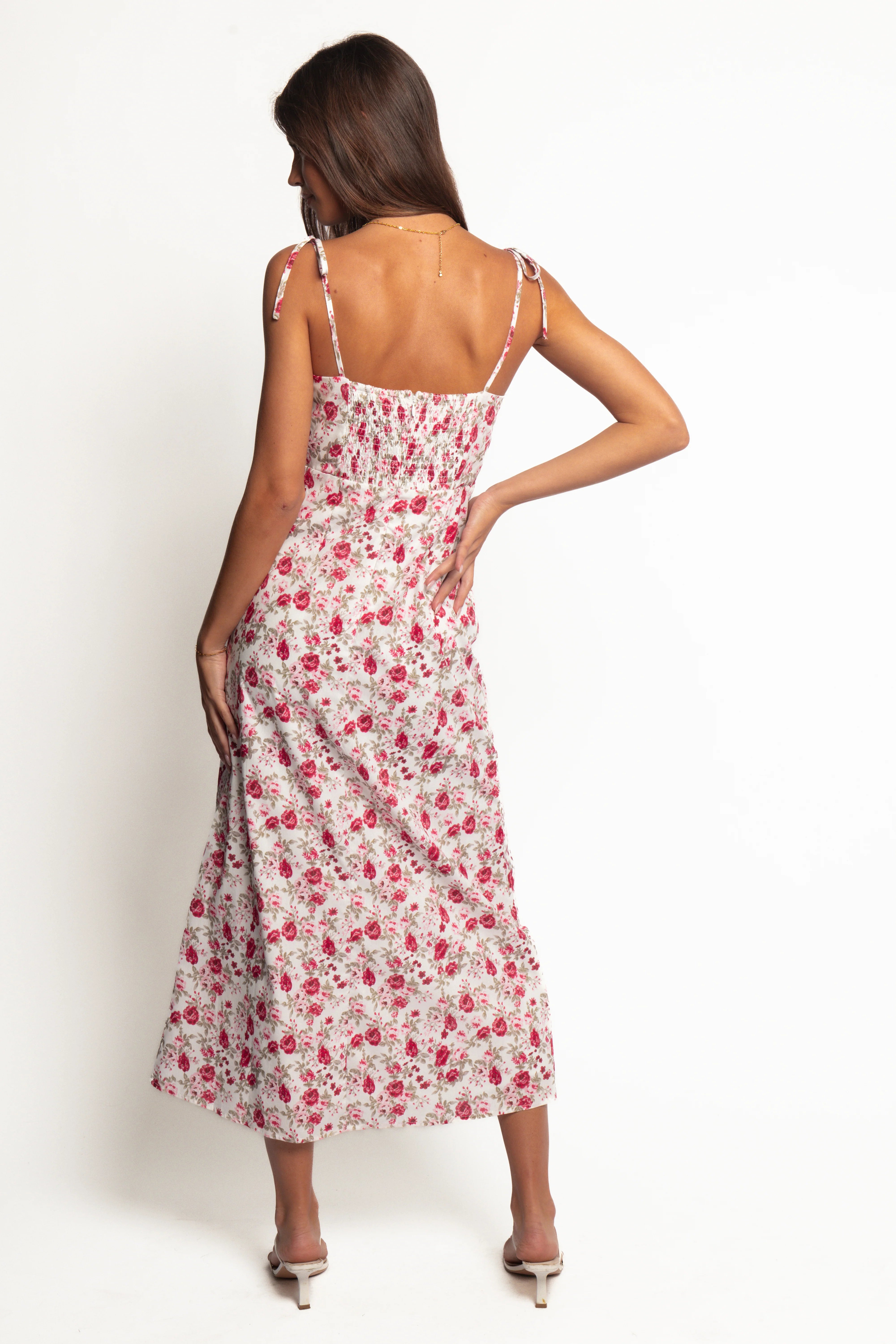 Imelda Midi Dress Rose Print