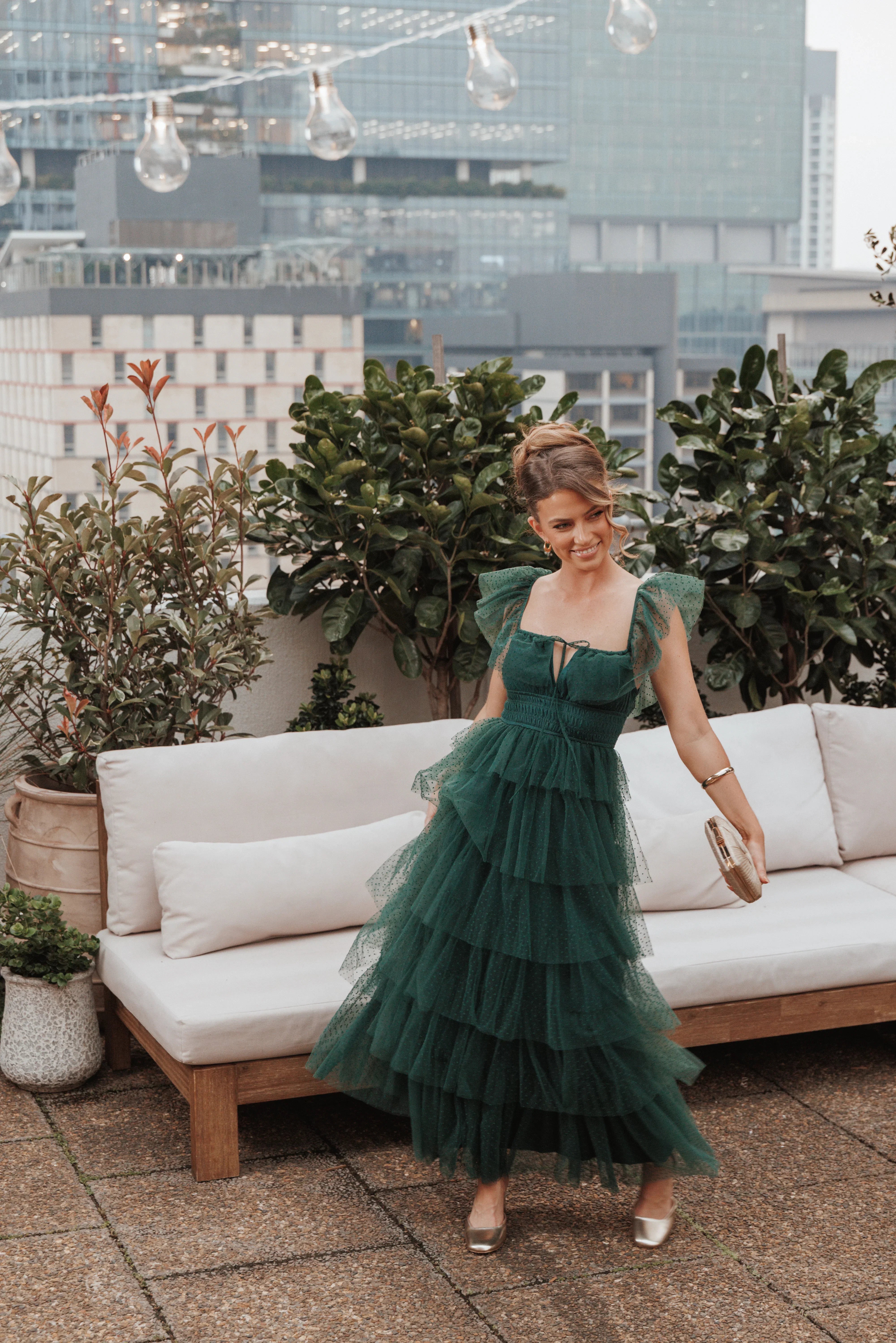 Belle Maxi Dress Hunter Green