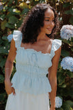 Melissa Peplum Top Pale Blue