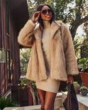 Fuzzy Feeling Faux Fur Coat