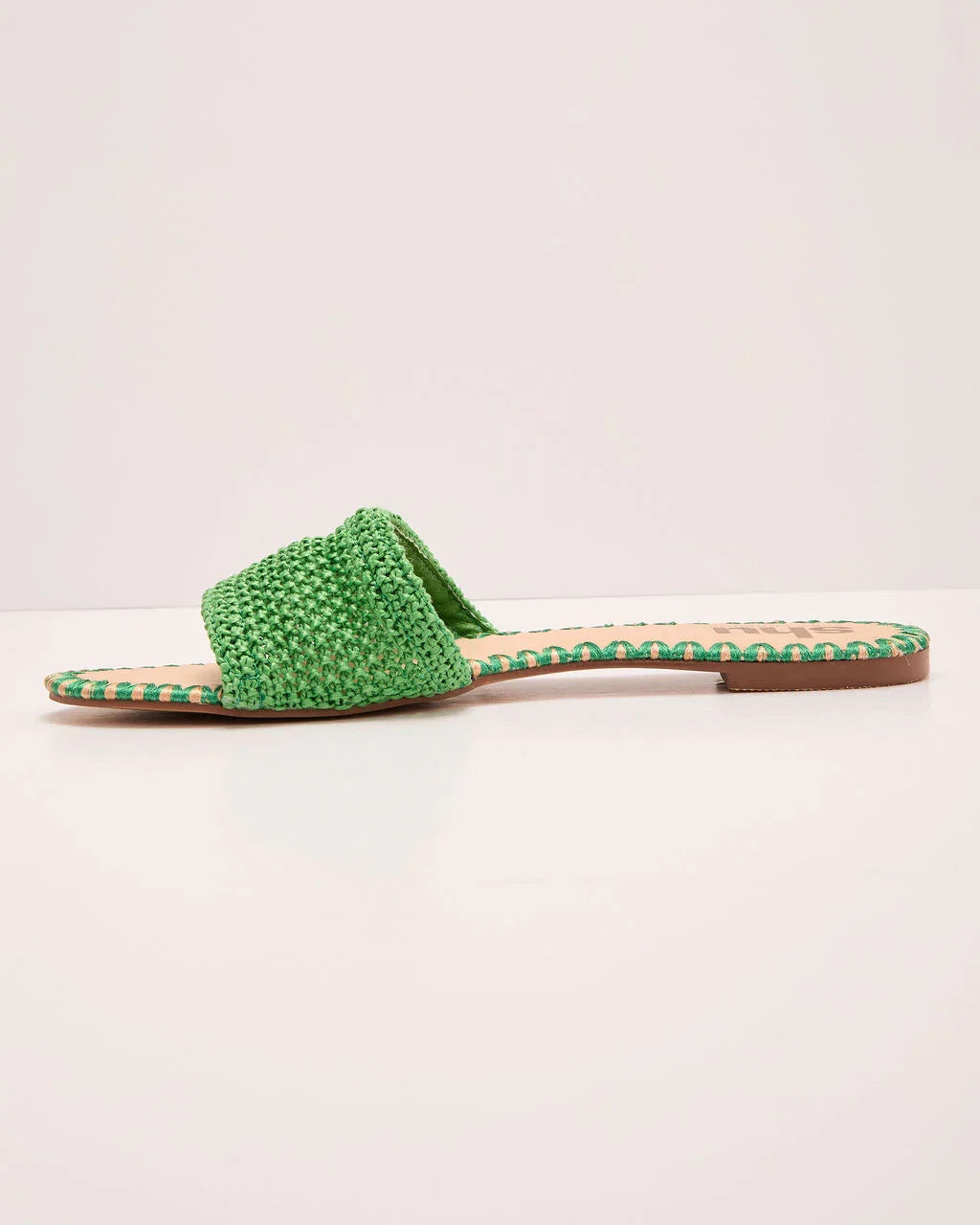 Earth Shine Woven Straw Flat Sandals
