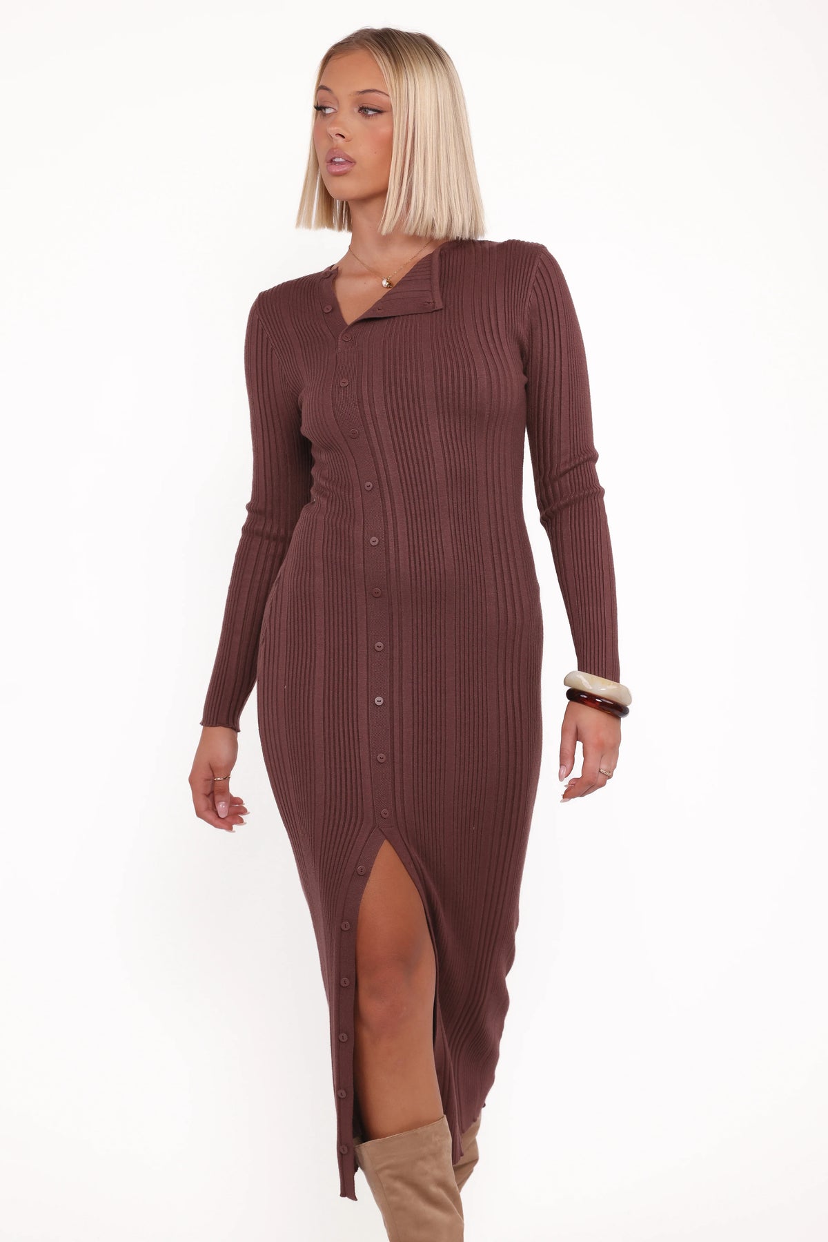 Valia Midi Dress Espresso