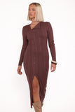 Valia Midi Dress Espresso