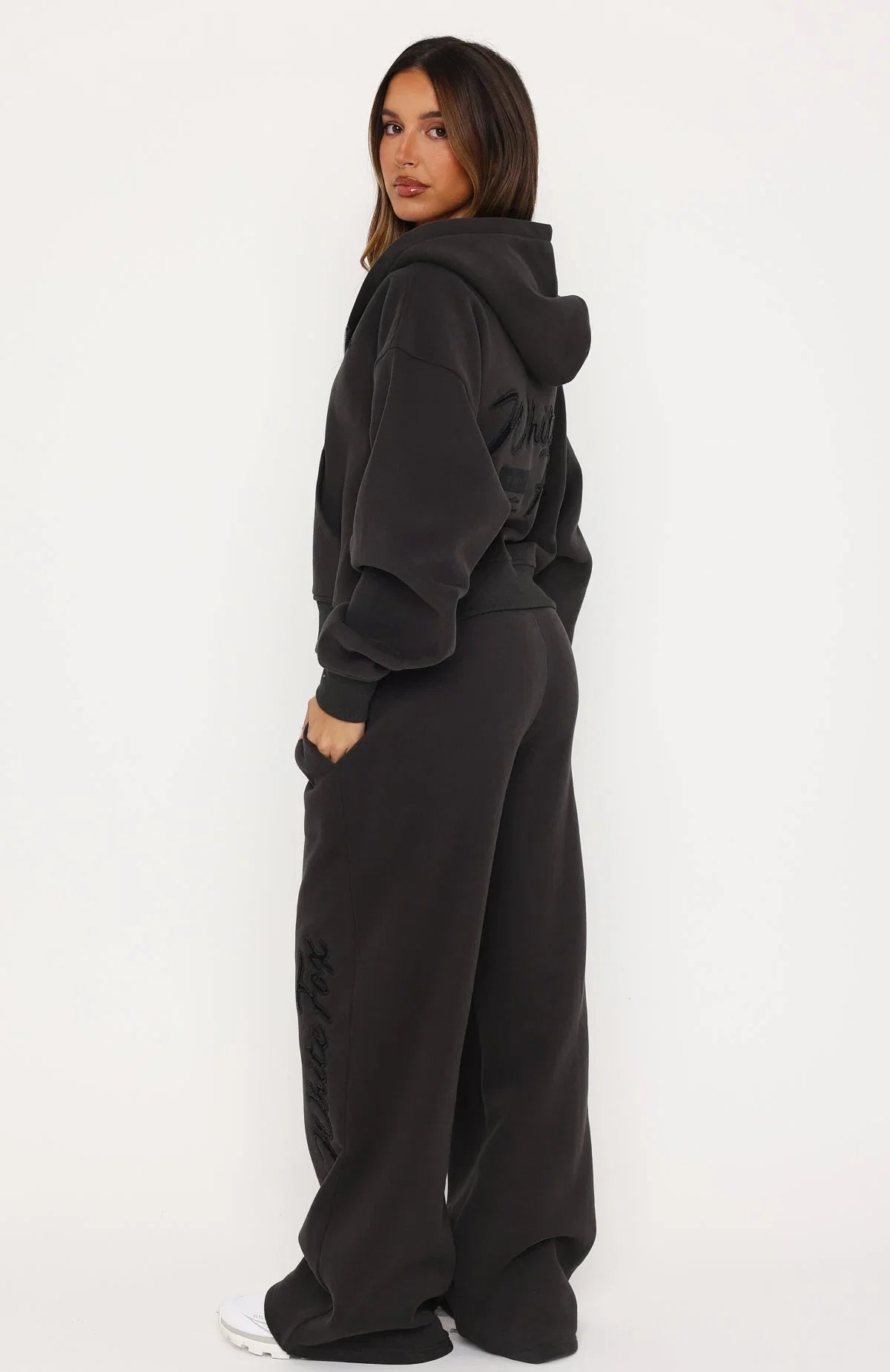 Studio 17 Willa Wide Leg Sweatpants Charcoal