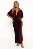Ricki Velvet Maxi Dress Wine