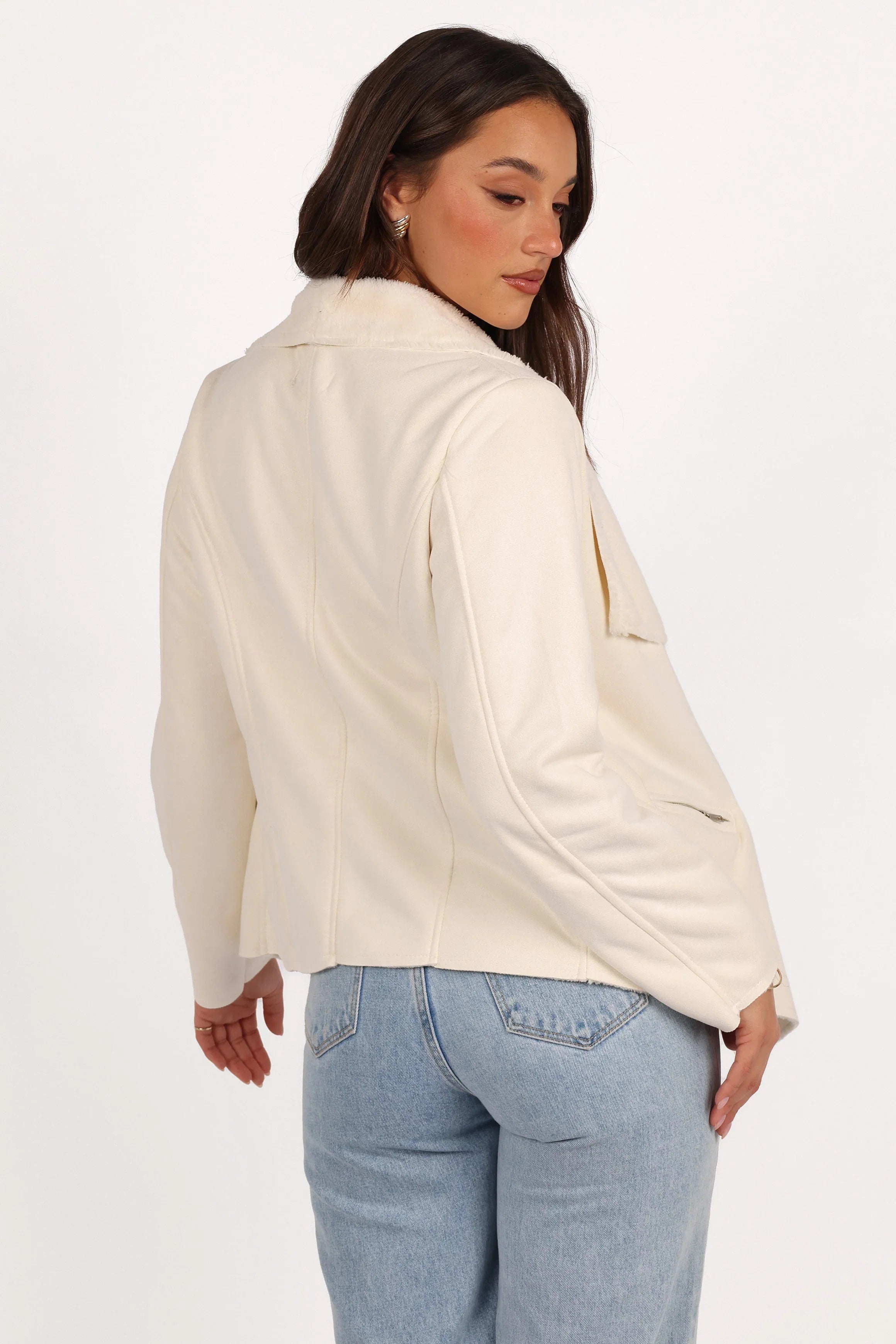 Lopez Faux Sherling Jacket Cream
