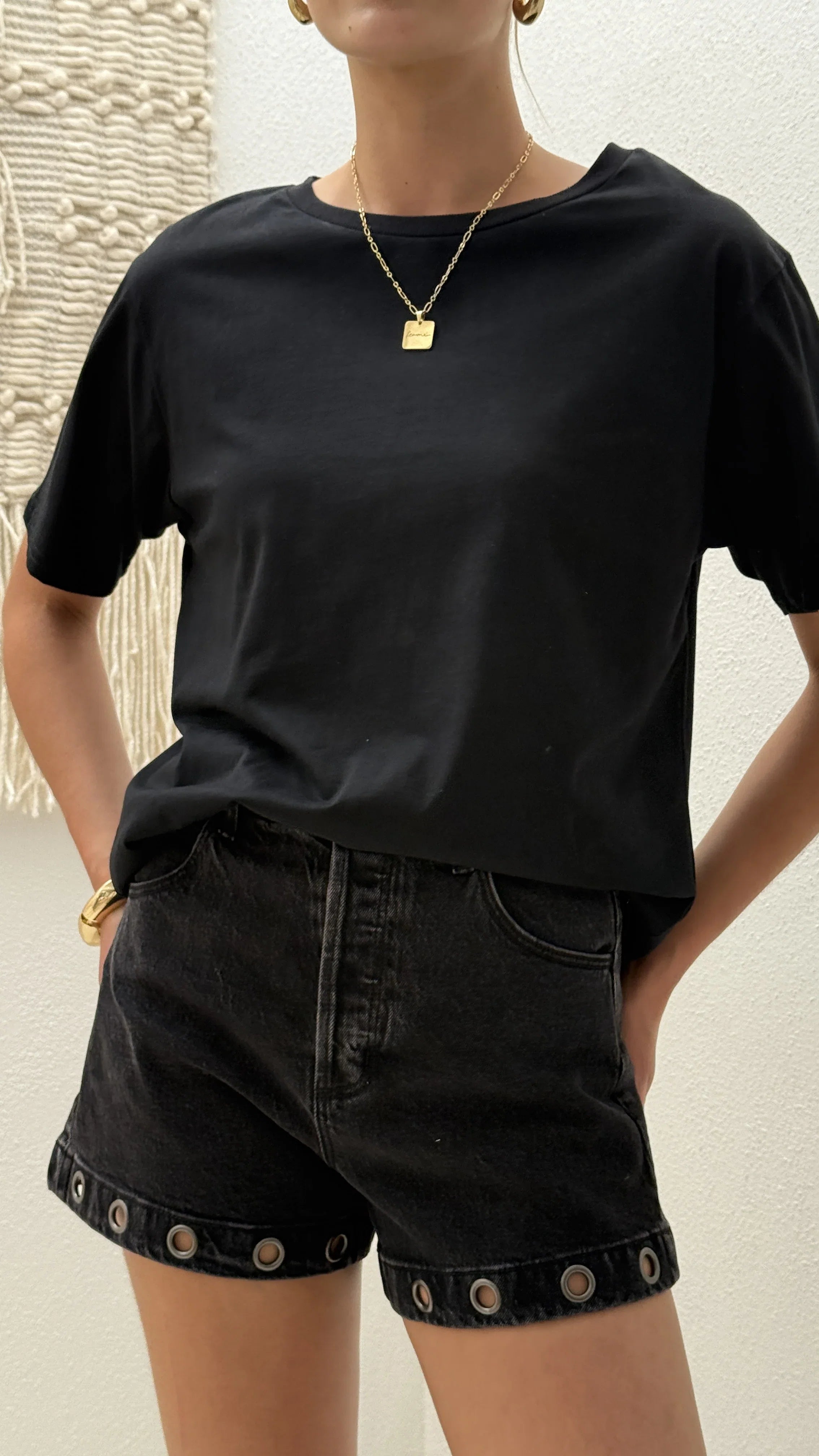 Rollas Mirage Short Black Sand Eyelet