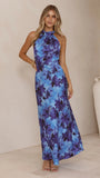 Oralia Maxi Dress Blue Floral
