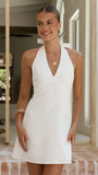 Wenona Halter Neck Mini Dress White