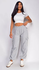 Rest Day Oversized Cargo Joggers Gray