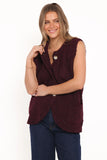 Avery Knit Vest Wine