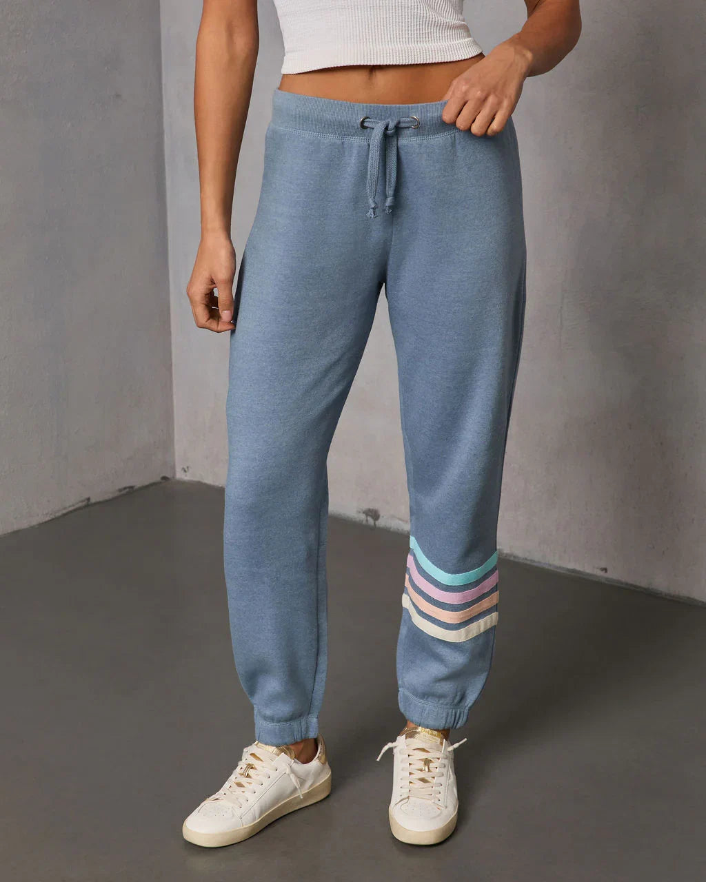Seloria Striped Hem Sweatpants