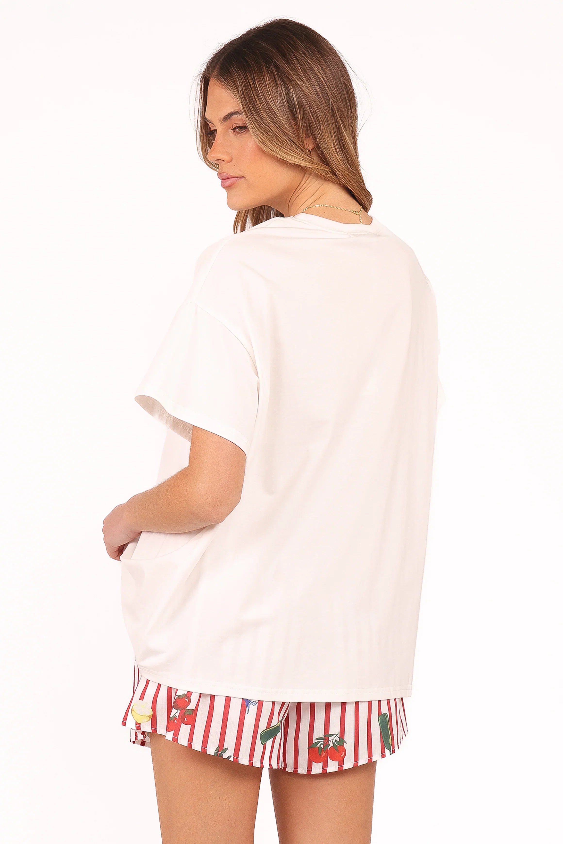 Krystal Short Set Red Stripe