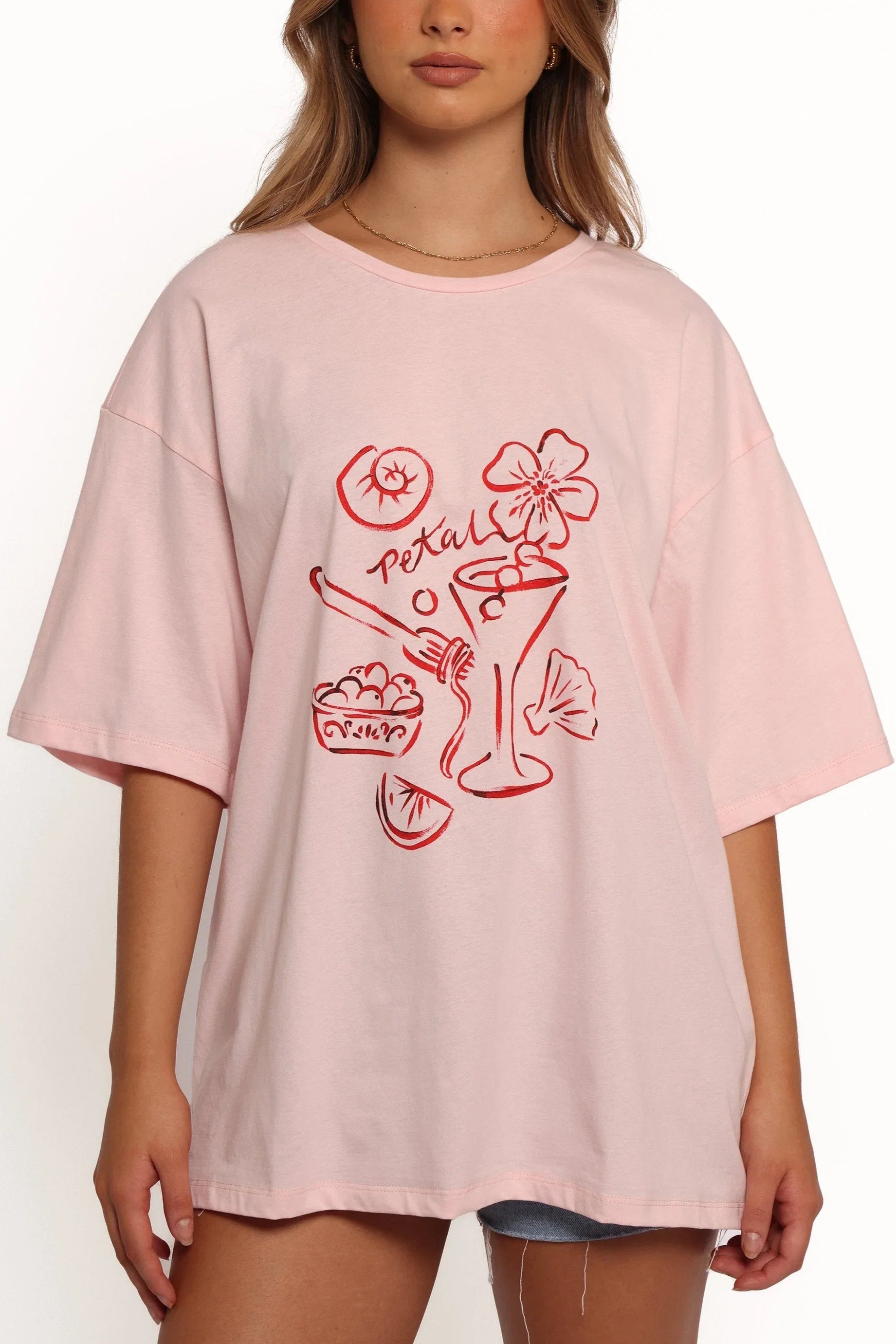 Loa Graphic Tee Pink Red