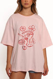 Loa Graphic Tee Pink Red