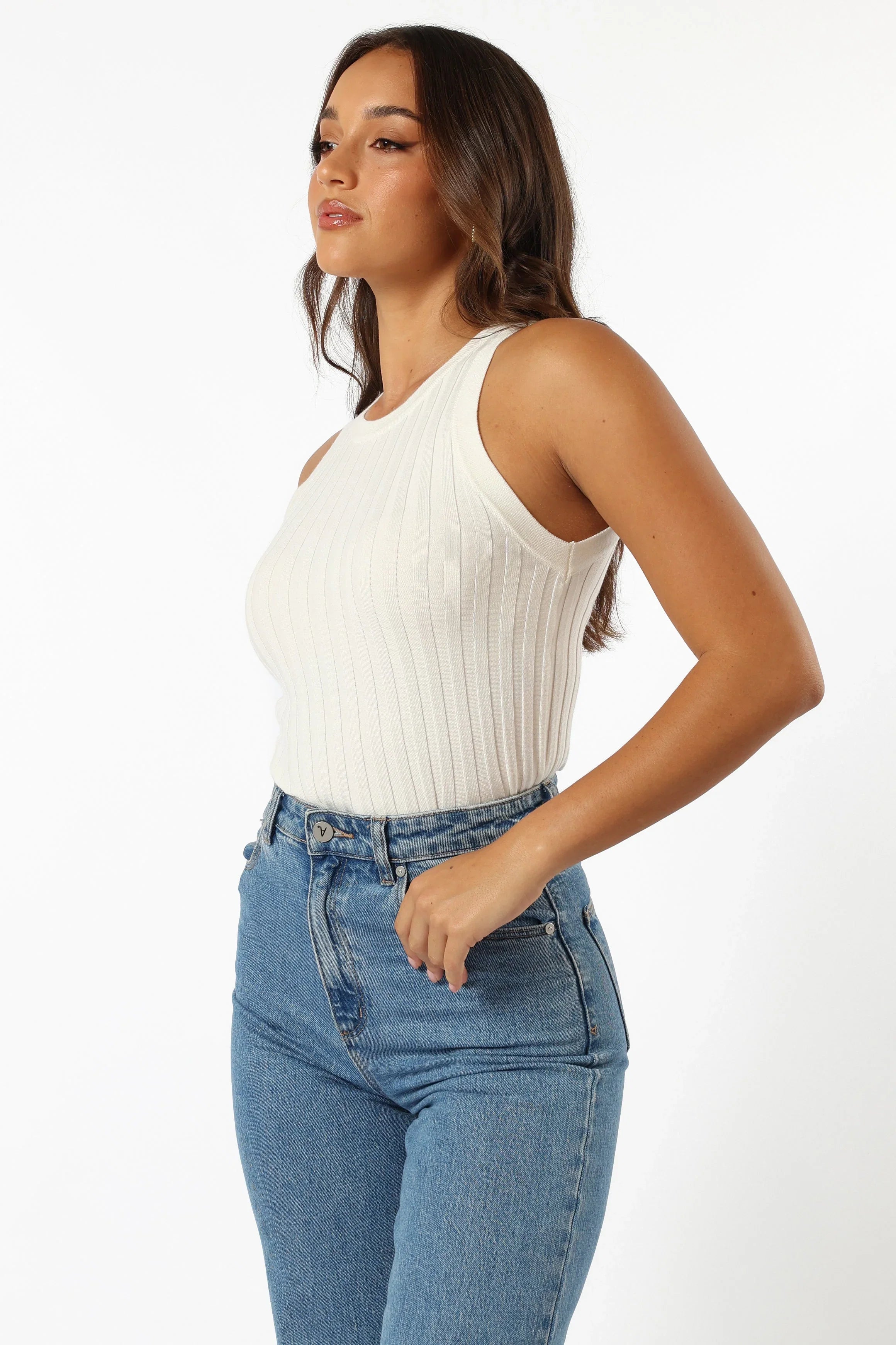 Charlie Knit Top White