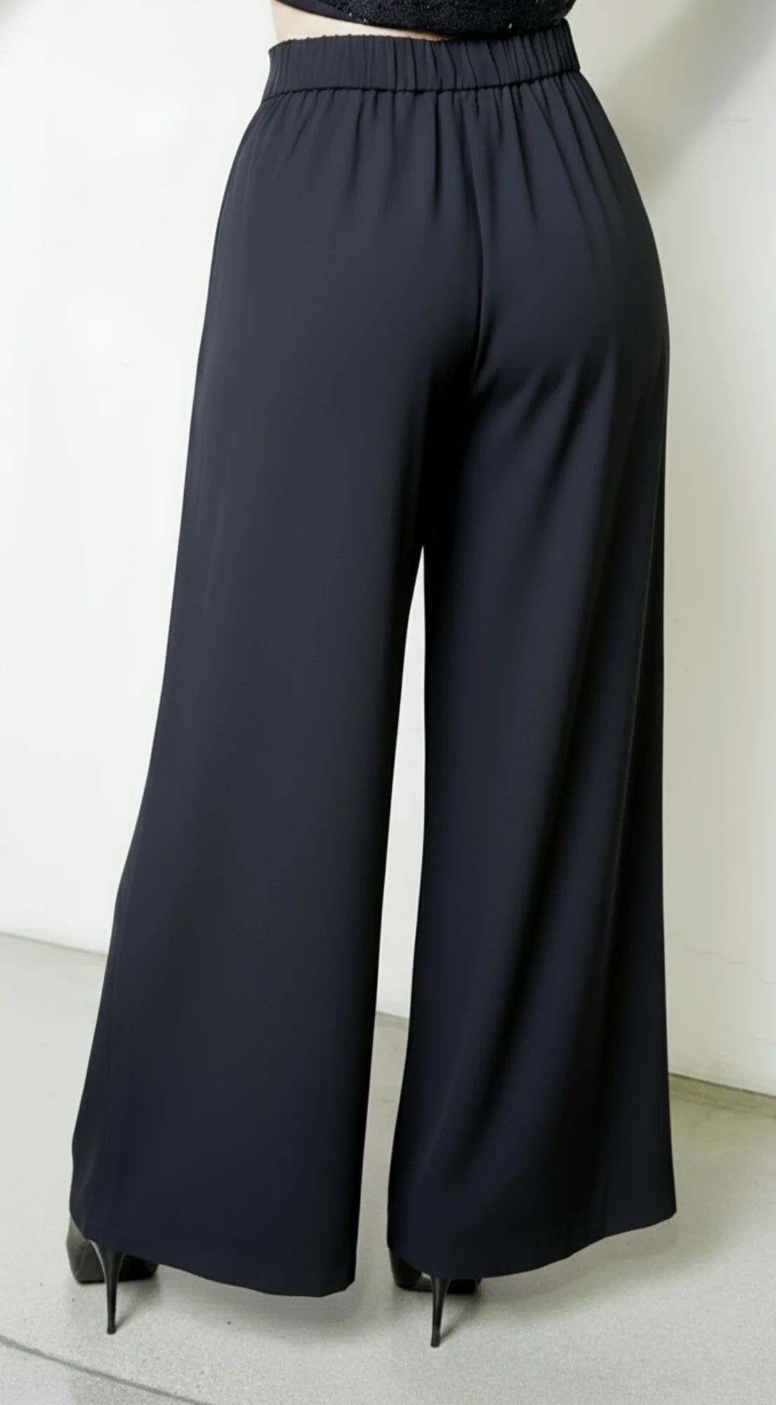 Leona Elasticized Wide Leg Pants Black