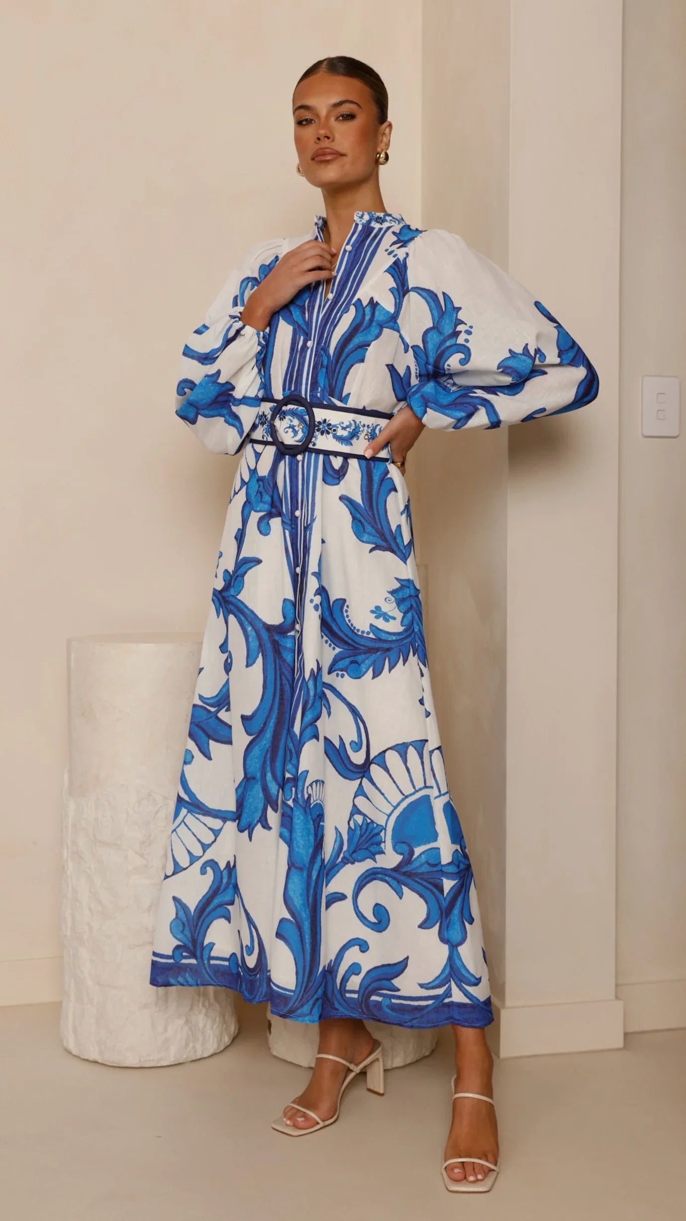 Carmal Long Sleeve Maxi Dress Paradise