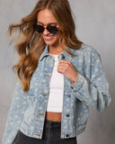 Abegail Printed Denim Jacket