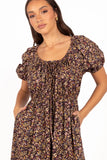 Juliana Maxi Dress Plum Floral