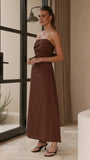Bolivia Strapless Maxi Dress Chocolate