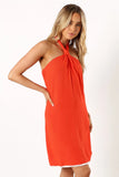 Leyah Halterneck Mini Dress Red