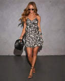 Elianna Ruffle Floral Mini Dress
