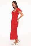 Sherrie Maxi Dress Red Polka Dot