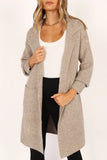 Skylar Open Front Coatigan Taupe