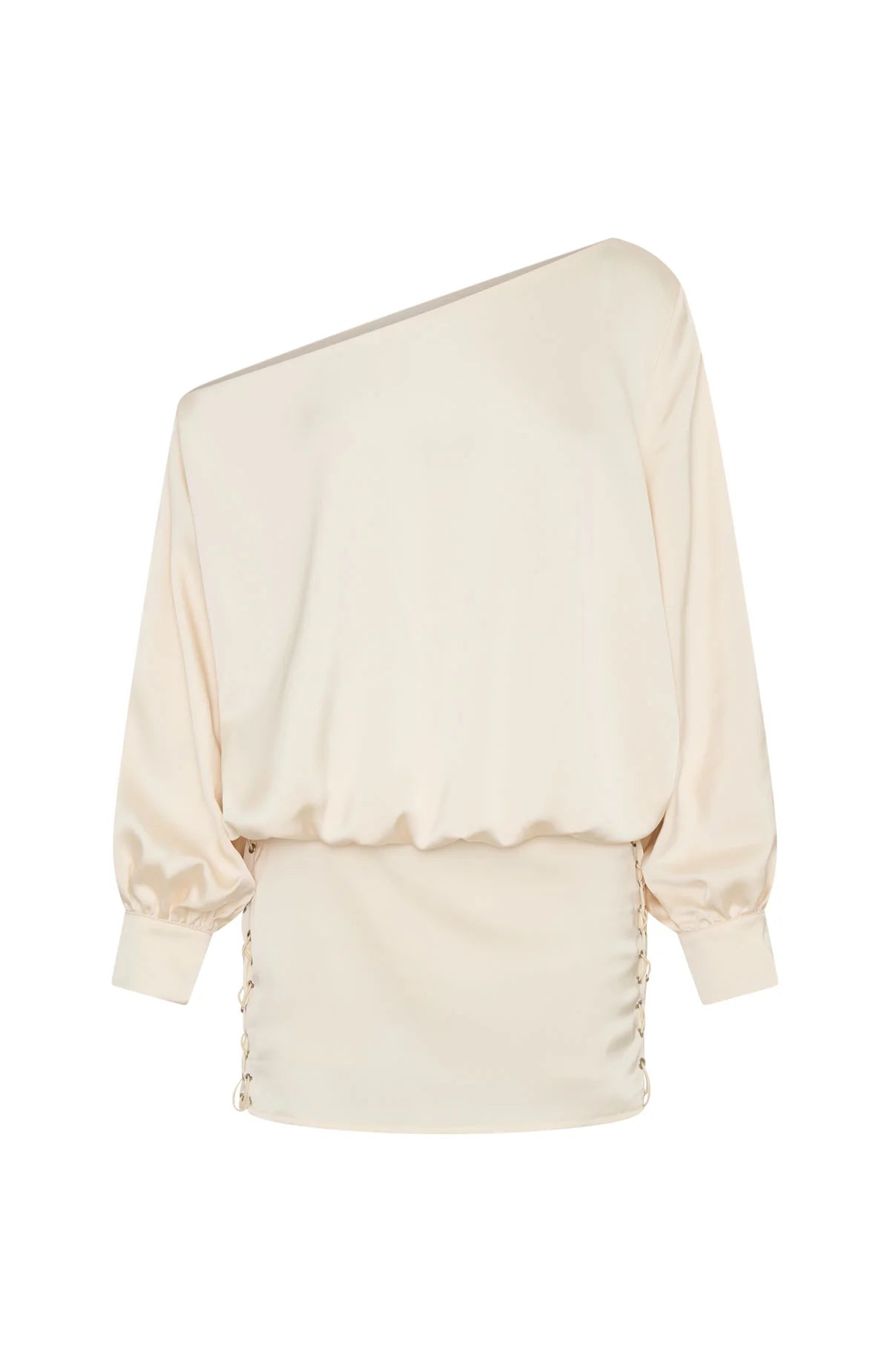 Love Letter Long Sleeve Mini Dress Off White