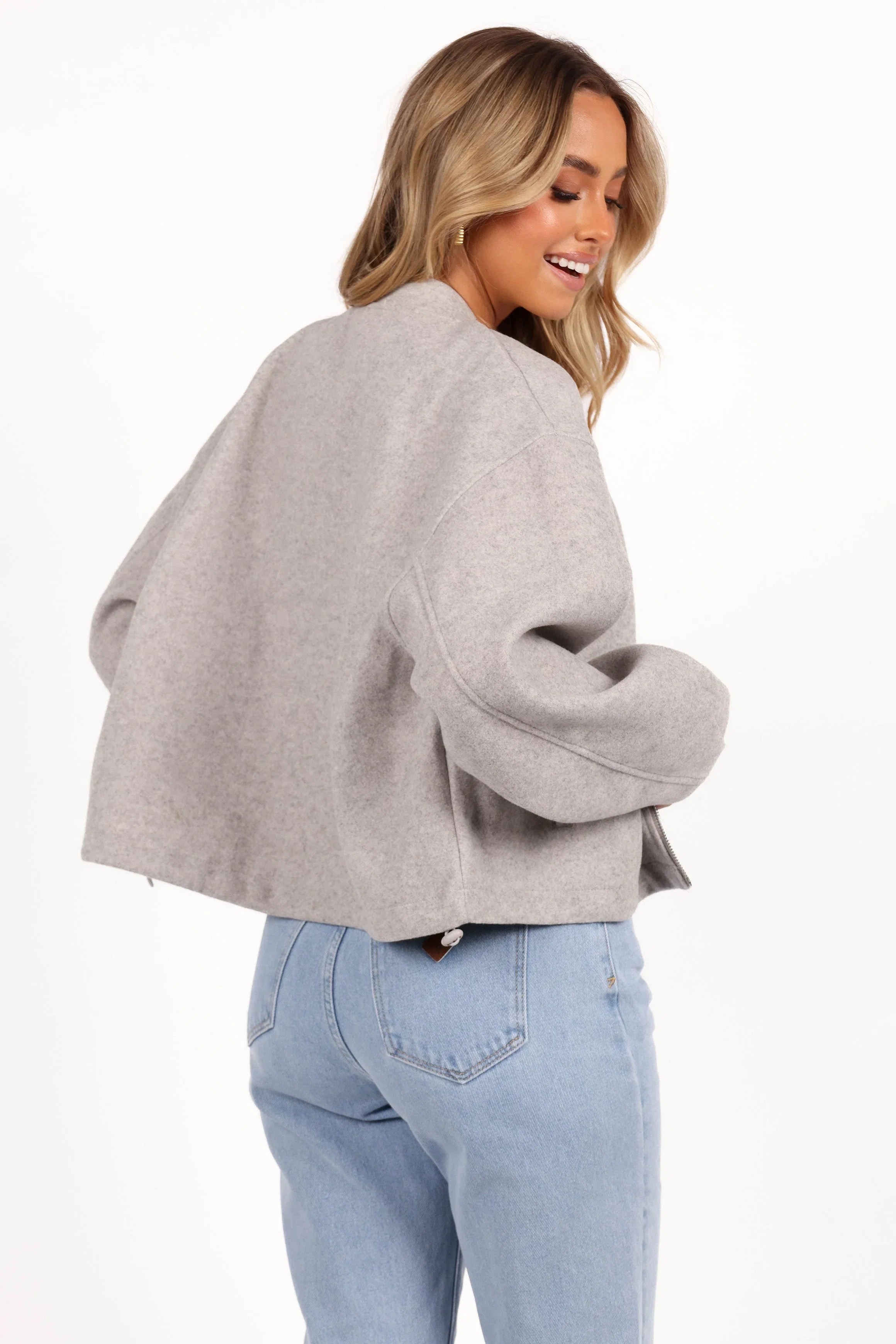 Liv Zip Front Jacket Grey