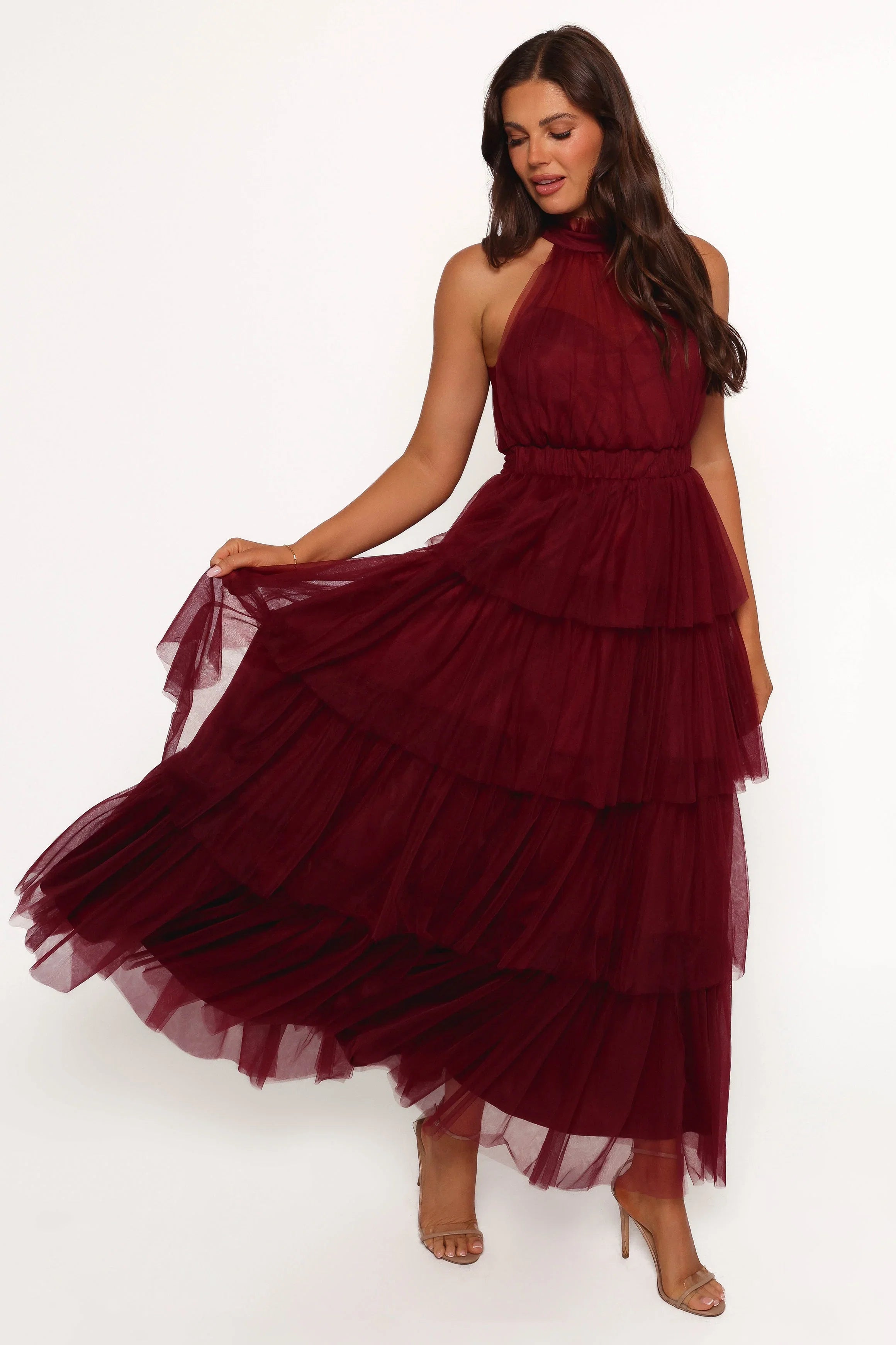 Frances Halterneck Maxi Dress Wine