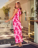 Coral Bloom Floral Maxi Dress