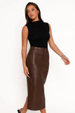 Colby Midi Skirt Brown