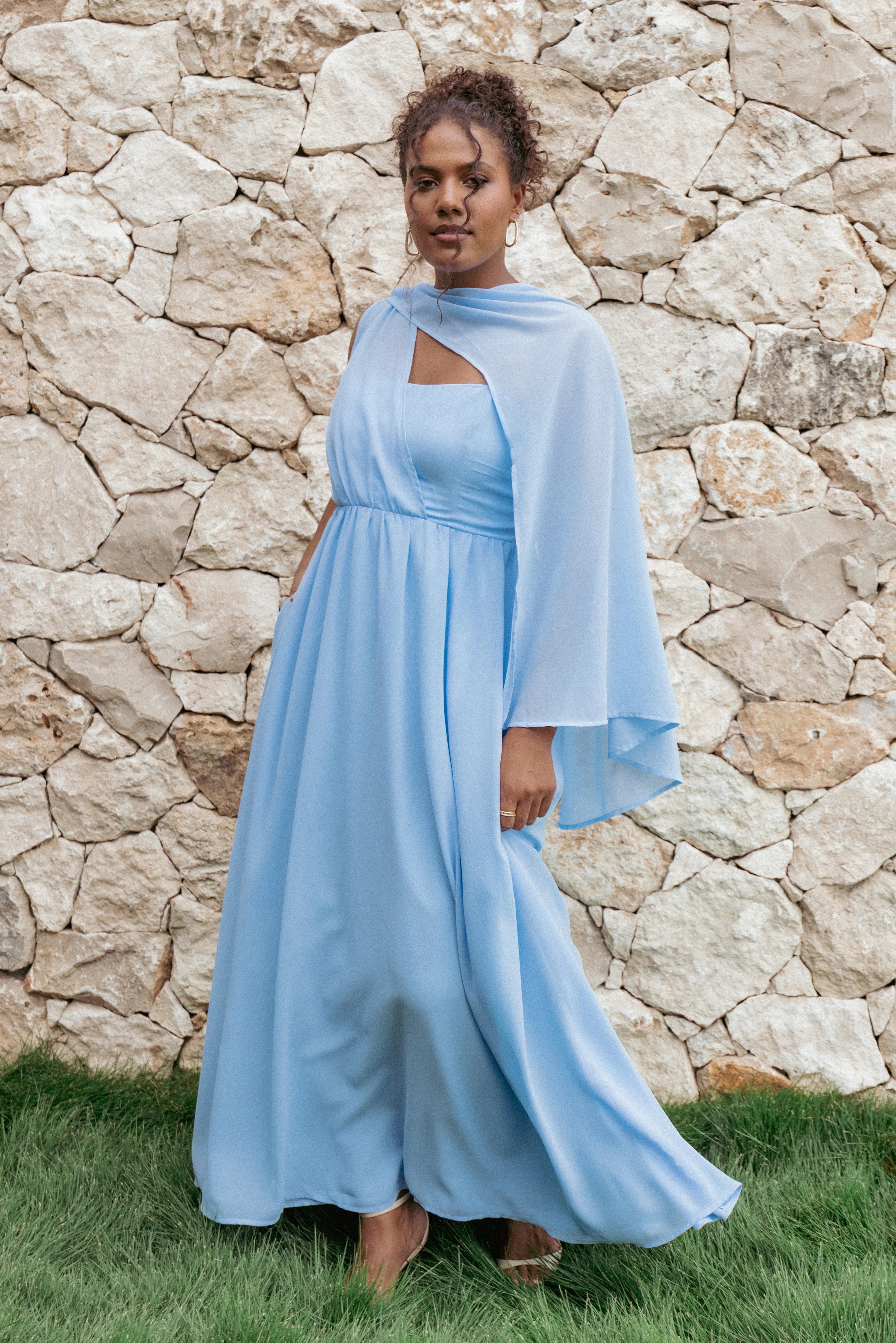 Darlee Maxi Dress Cornflower Blue