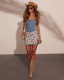 Roam Free Butterfly Mini Skirt
