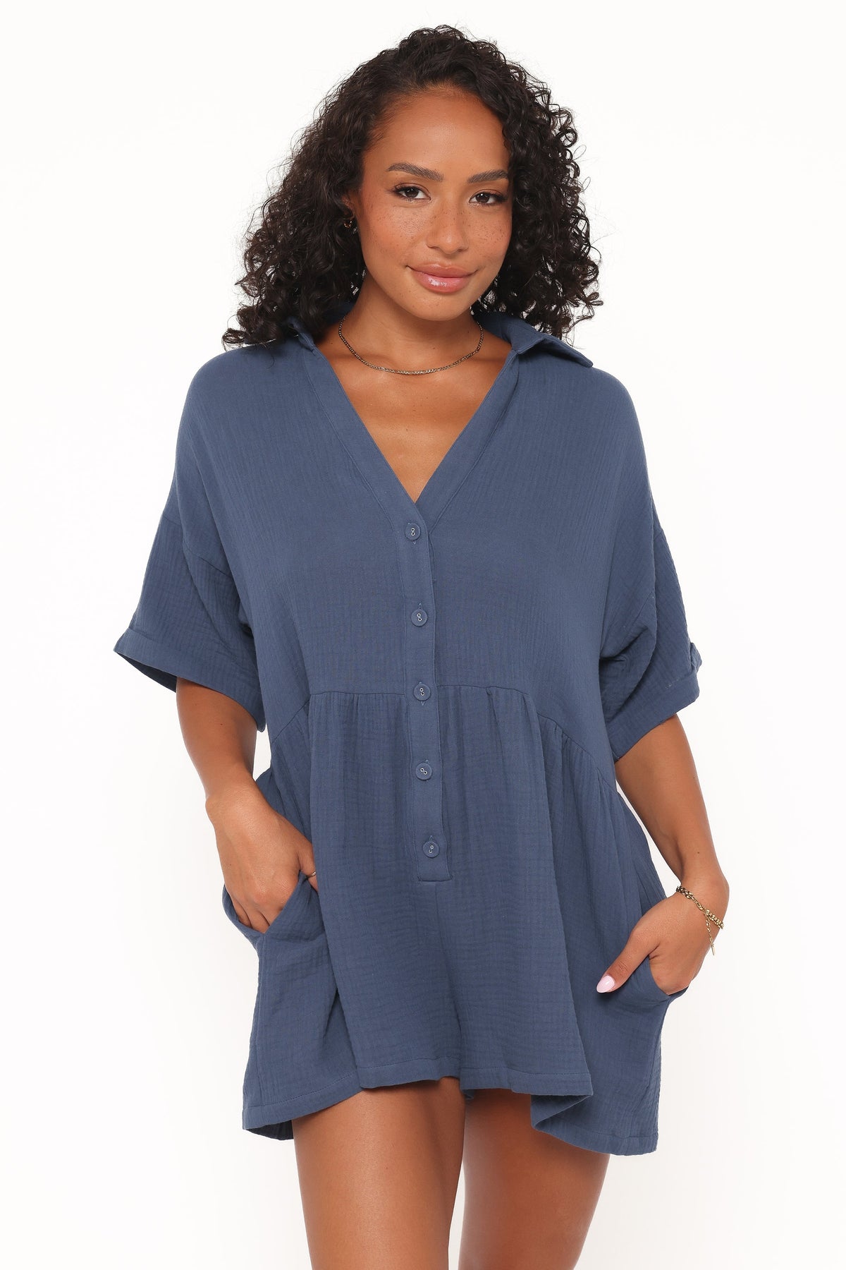 Winny Romper Denim Blue
