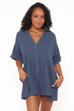 Winny Romper Denim Blue