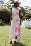 Zula Maxi Dress Pink Garden Floral