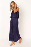 Jillian Plisse Jumpsuit Navy