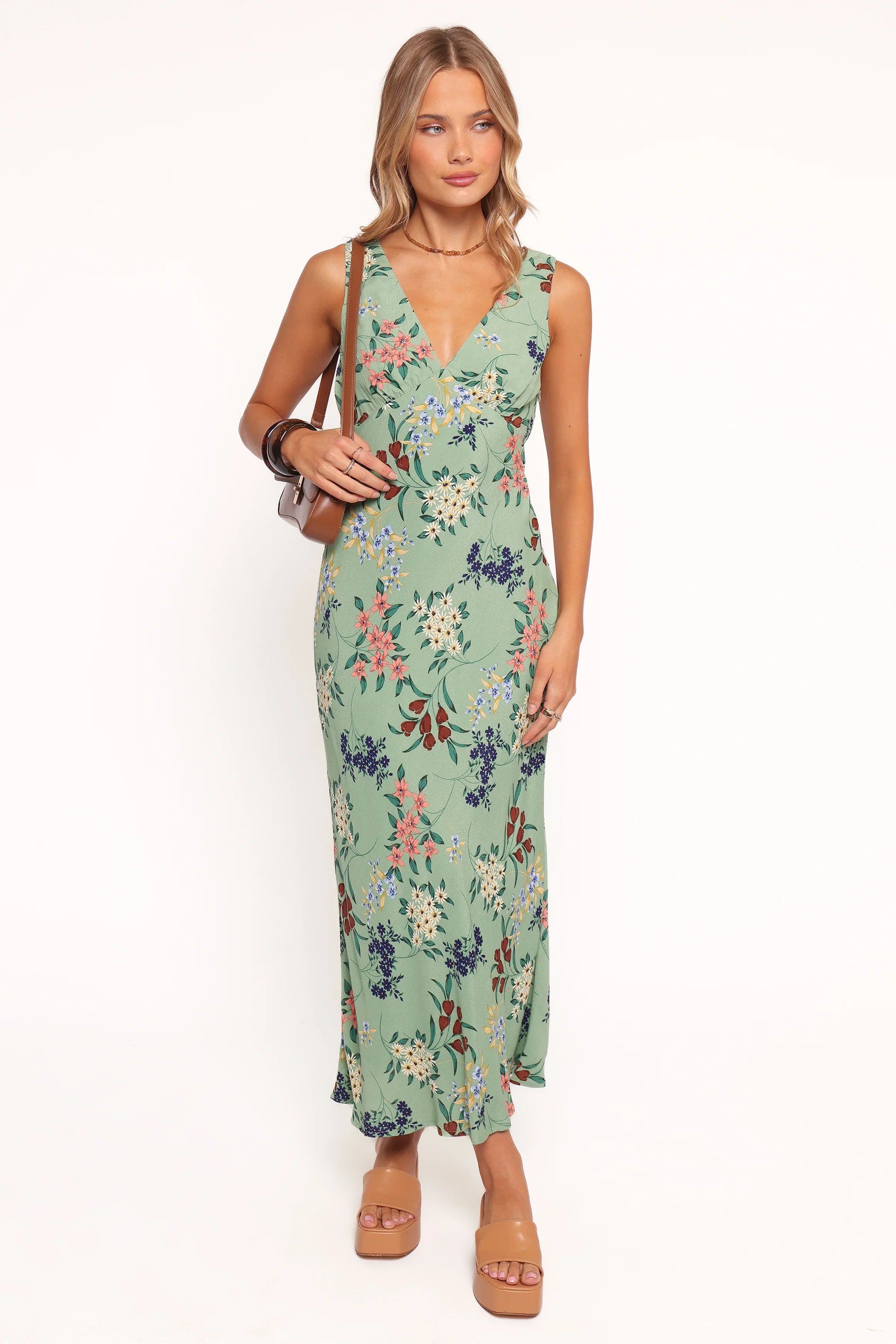 Acilia Midi Dress Sage Floral