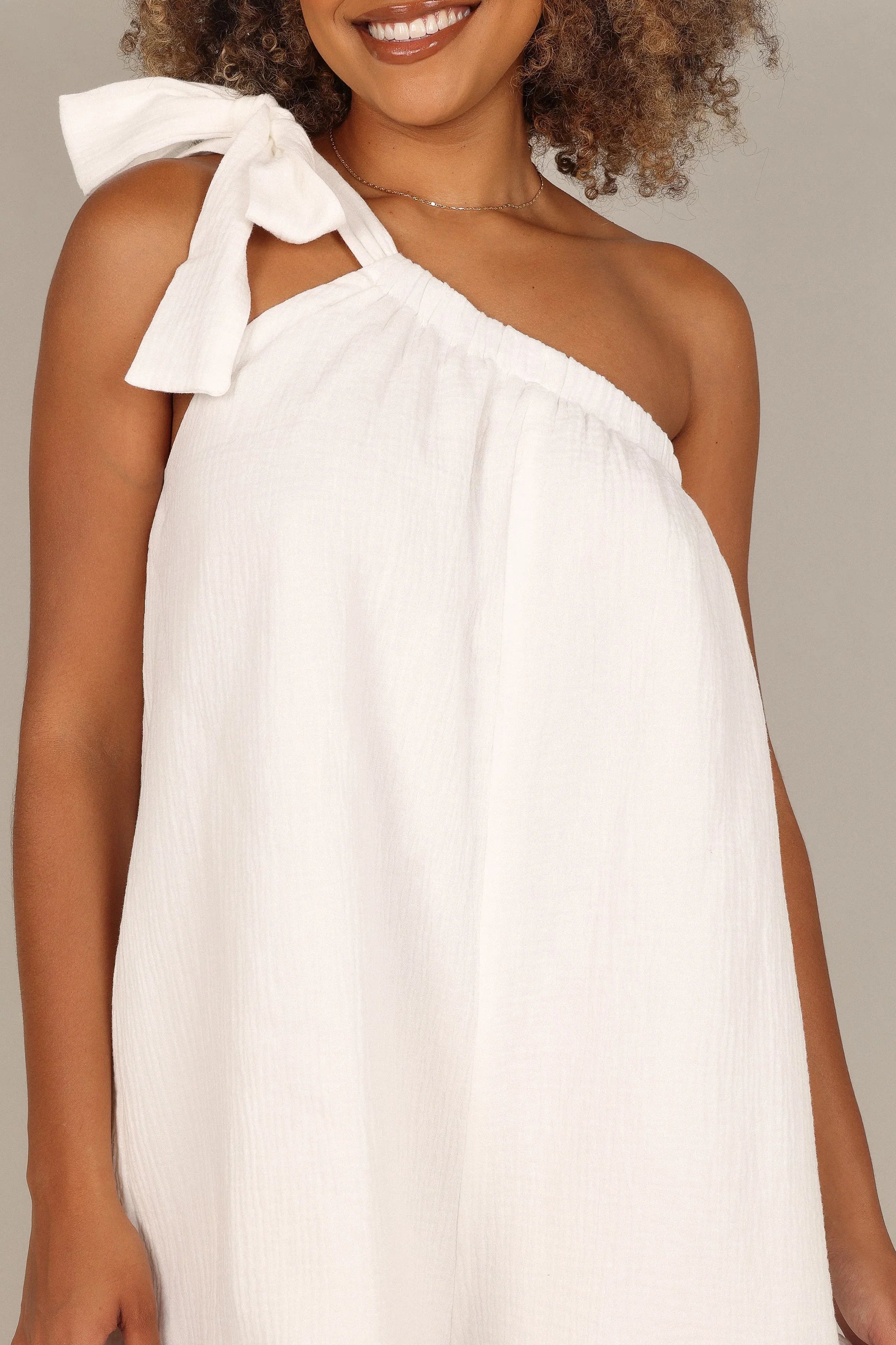 Miffy One Shoulder Romper White