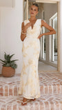 Nikova Maxi Dress Yellow Embroidery